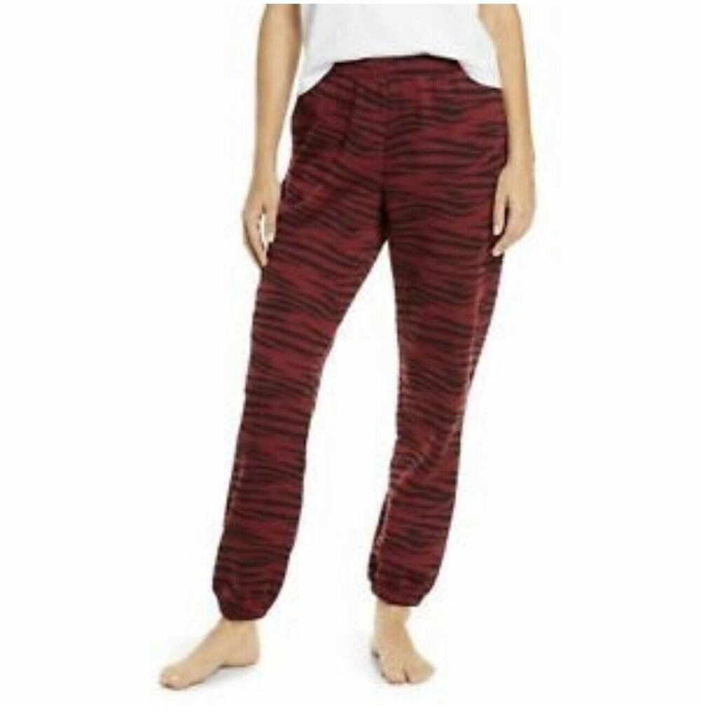 Socialite Cozy Lounge Jogger Pants Red Tiger